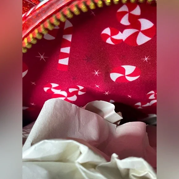 Disney Parks x Loungefly Peppermint Twist Minnie Mouse Backpack - Picture 7 of 7